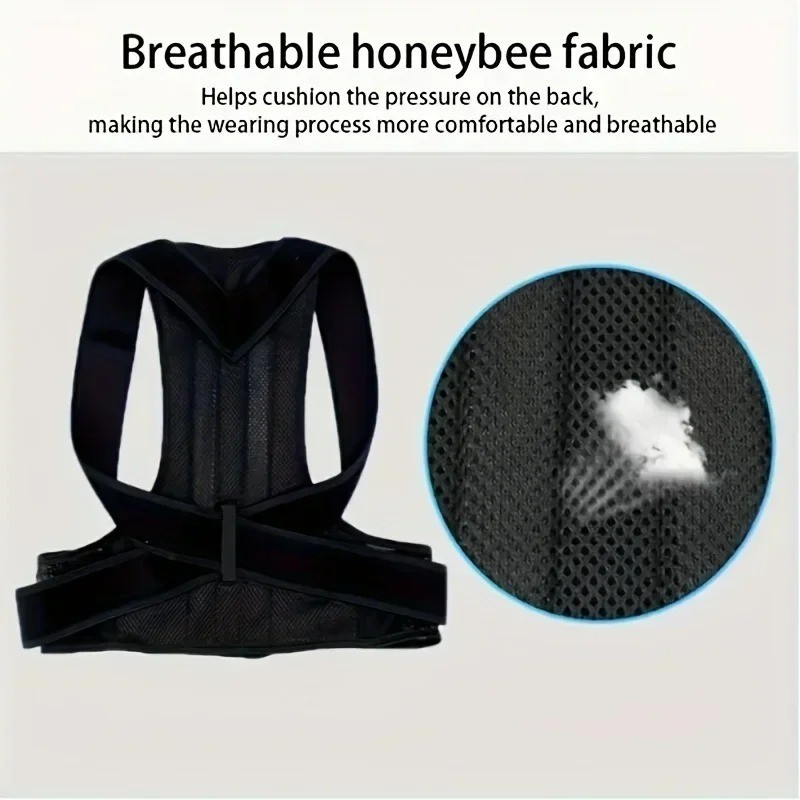 Adjustable Posture Corrector Low Back Support Shoulder Brace Belt For Men Women