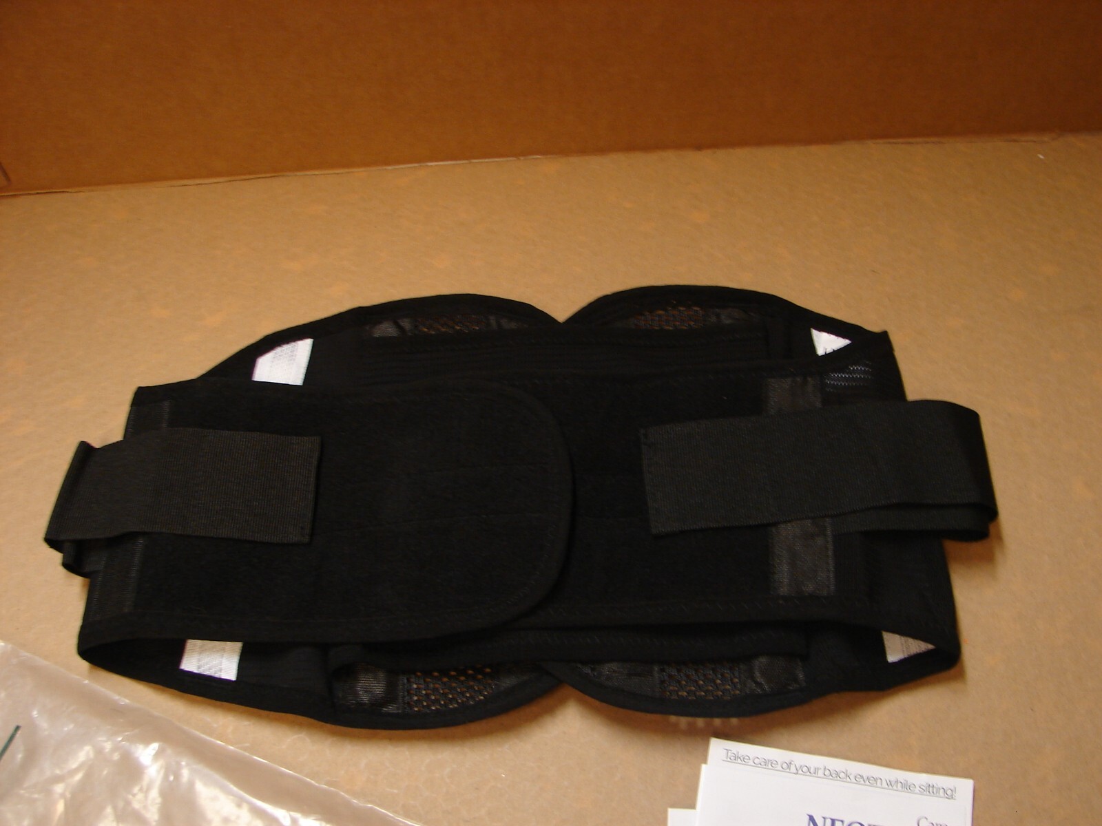 NEOTech Care Light Black Back Brace Men – SMALL – New in Package