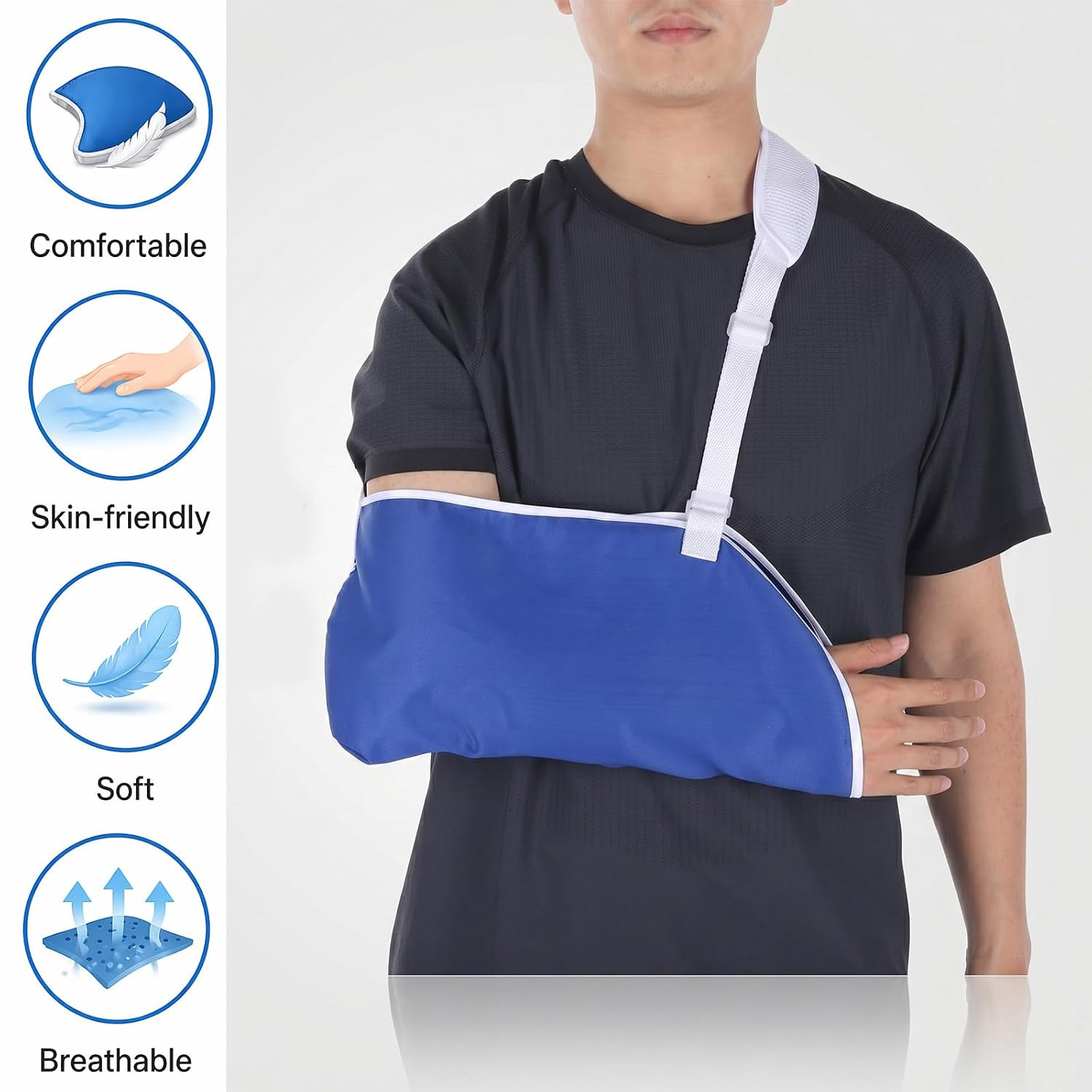 Arm Sling Shoulder Immobilizer for Women and Men, Adjustable Shoulders Sling …