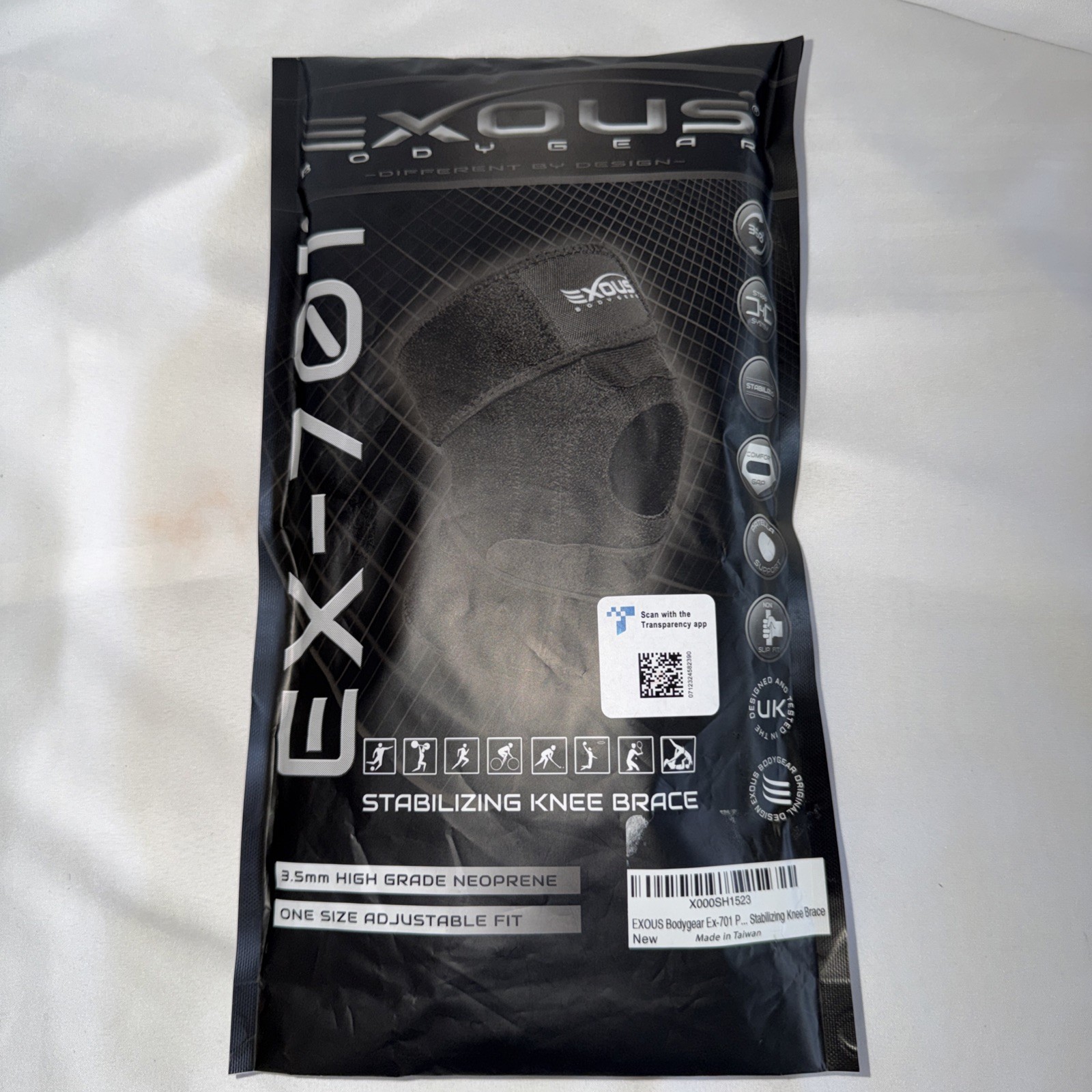 EXOUS BODYGEAR Stabilizing Knee Brace EX-701 One Size Adjustable Fit New