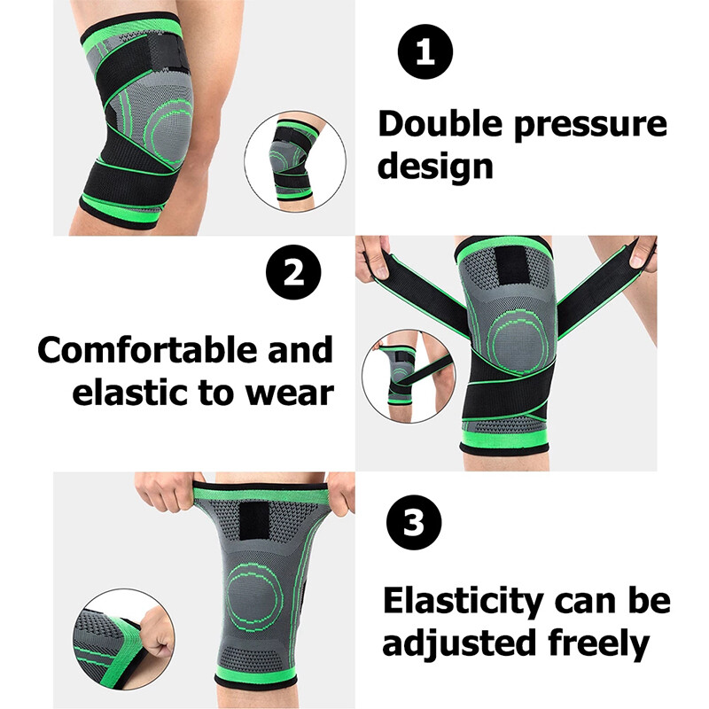 Knee Sleeve Compression Brace Support Sport Running Arthritis Joint Pain Relief