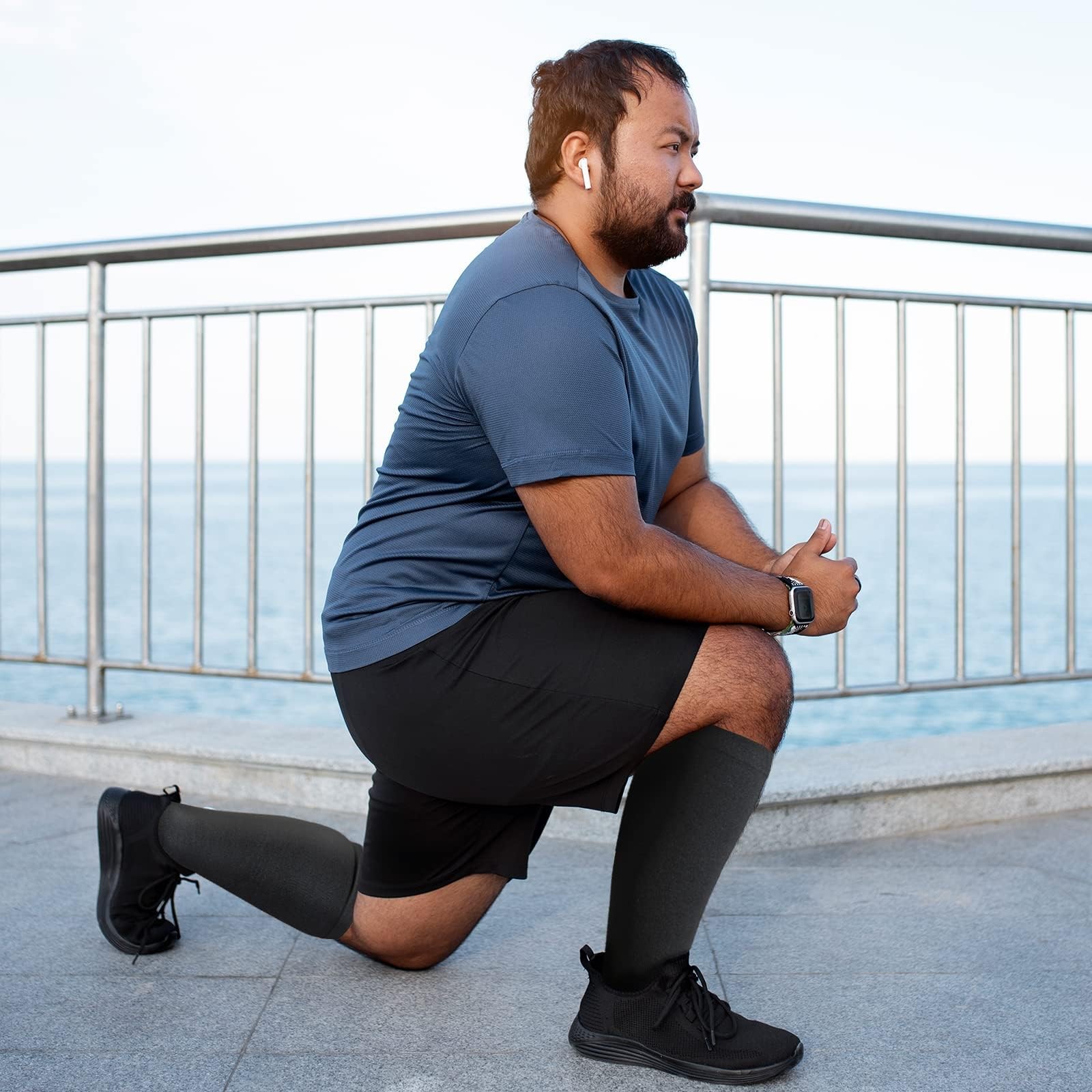 3 Pairs Plus Size Compression Socks: Wide calf Compression Stockings for Men …