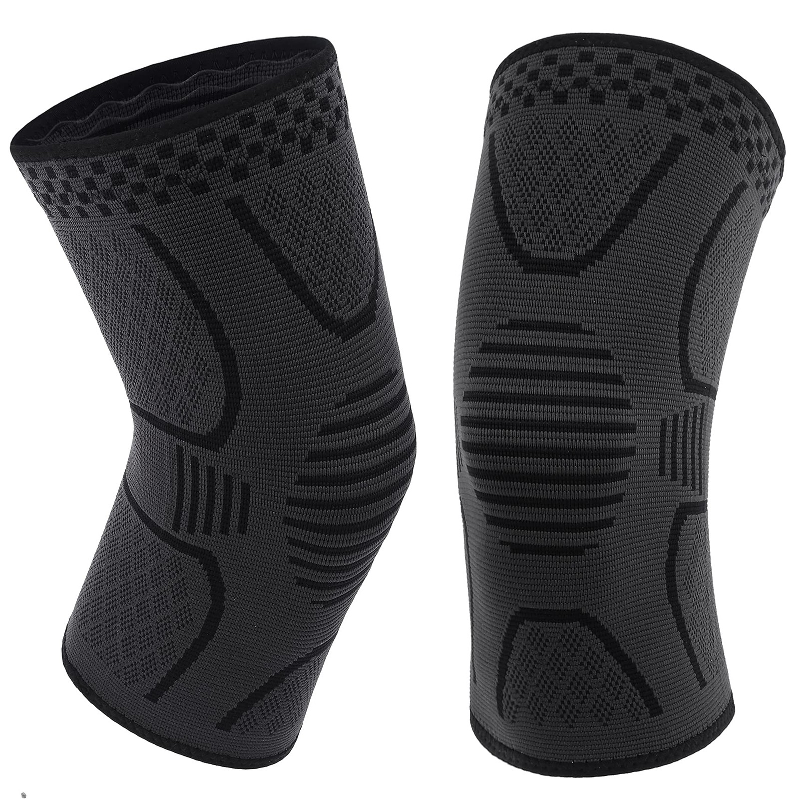 2 Pack Copper Knee Brace Knee Compression Sleeve Support for Men Women Knee P…