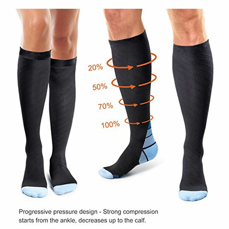 Copper Compression Socks Foot Sleeve Stockings Travel Running Vein Anti Fatigue