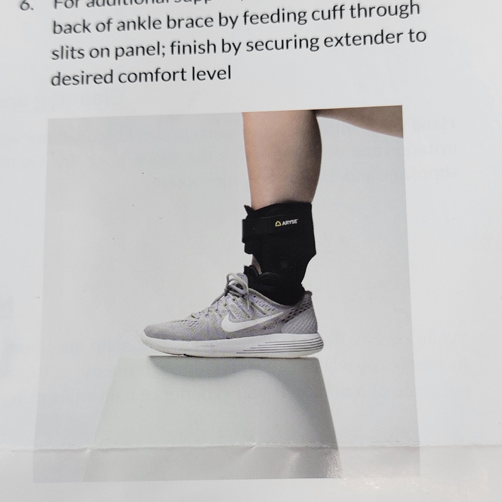 New! ARYSE AY-06-102R Medium Right – Metforce Hinged Ankle Brace M-R Black