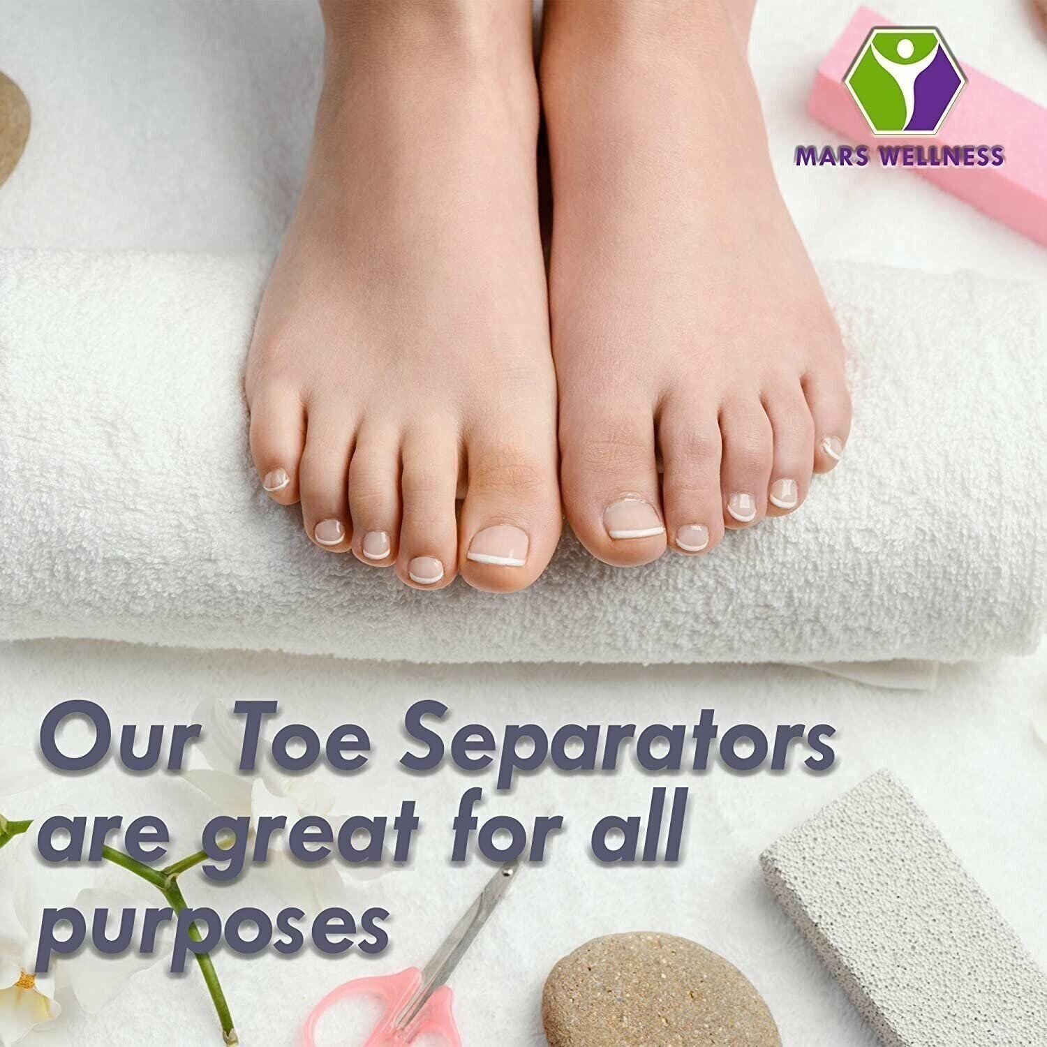Mars Wellness Full Foam XL Toe Separators – Toe Spacers