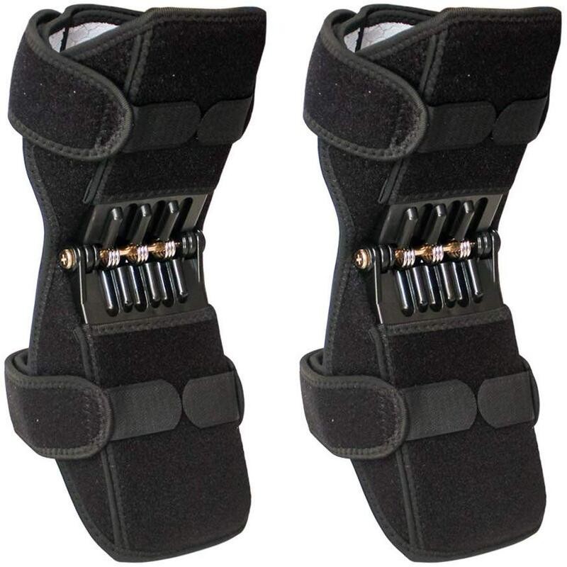 Power Knee Stabilizer Pads (1 Pair), Breathable (Black)