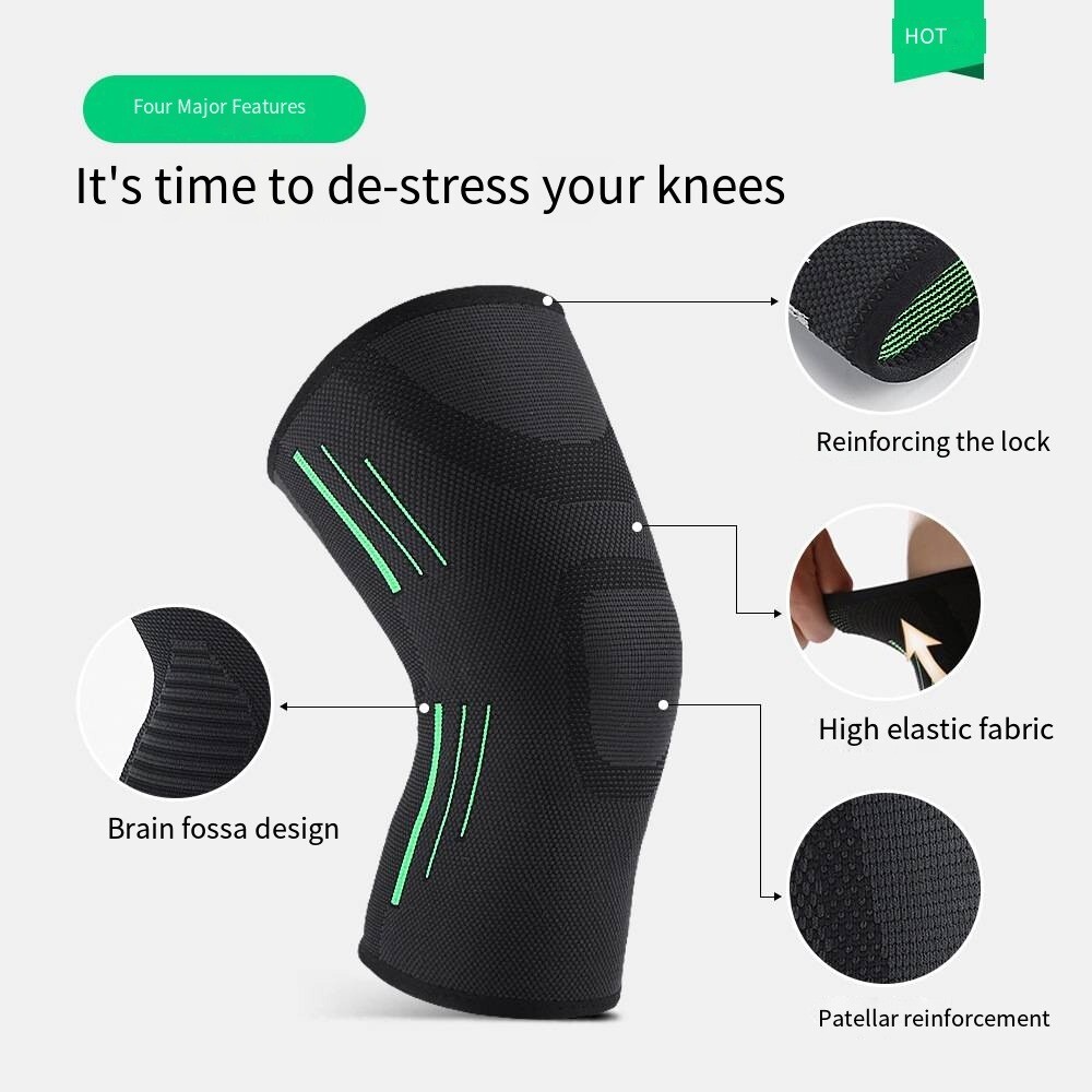 Outdoor Knitting Sports Knee Pads Fitness Running Bandage Compression Knee Pads