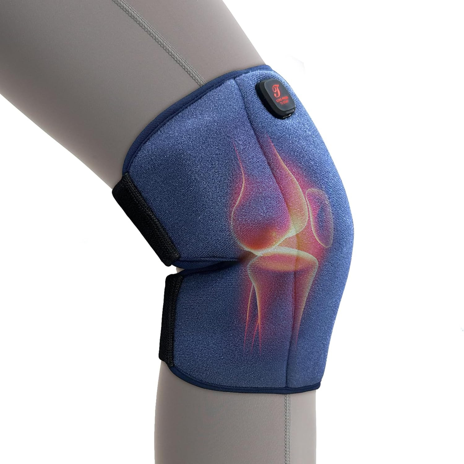 Heated Knee Brace, Cordless Knee Heating Pad for Arthritis, 3 Temperature Modes