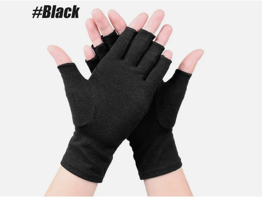 Arthritis Compression Gloves Fingerless Hand Support Carpal Tunnel Pain Relief