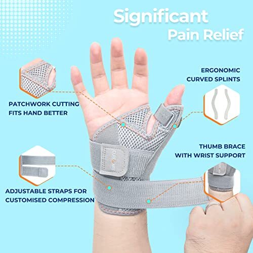 New Upgraded Thumb Spica Splint Comfortable Thumb Brace for Right & Left Hand…