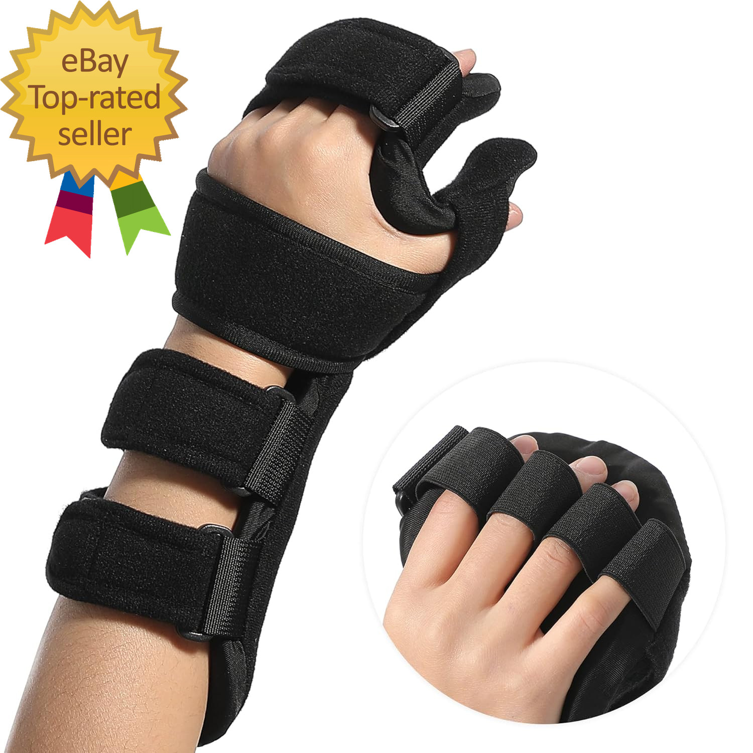 Resting Hand Splint with Finger Separators – Hand Brace for Finger Contractures