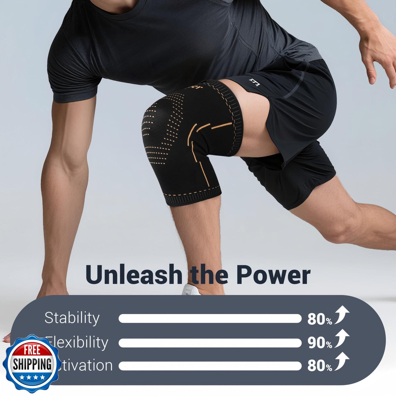 Janustar Copper Knee Braces for Men and Women – Knee Compression Sleeves for