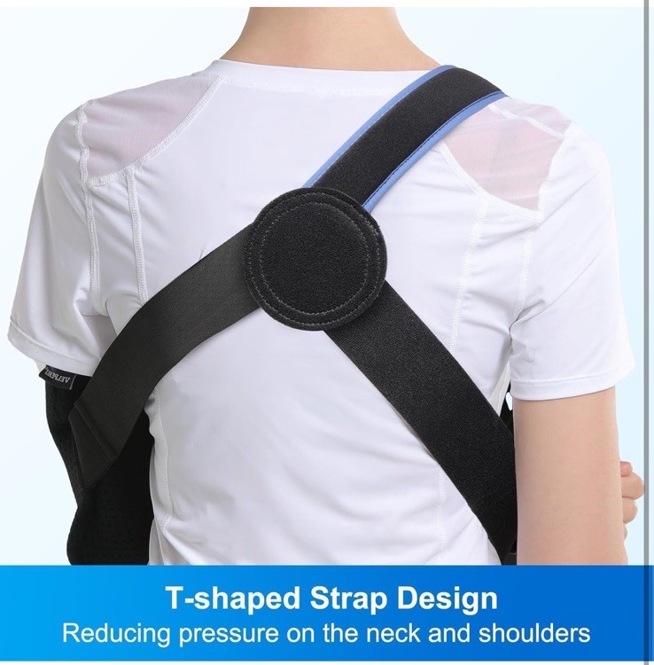 VELPEAU Arm Sling Shoulder Immobilizer, Right Or Left, Medium, Bust 29.5″-33.5″