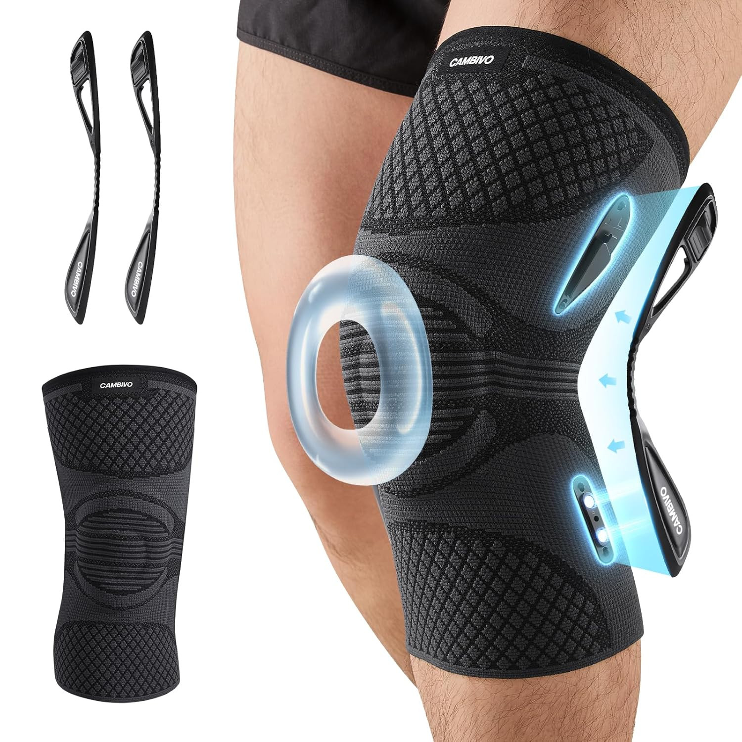 Innovative Knee Brace with Detachable Side Stabilizers for Flexible Knee Support