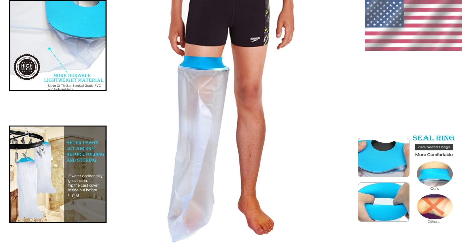 Elastic Full Leg Cast Protector – Shower/Surgery Supplies