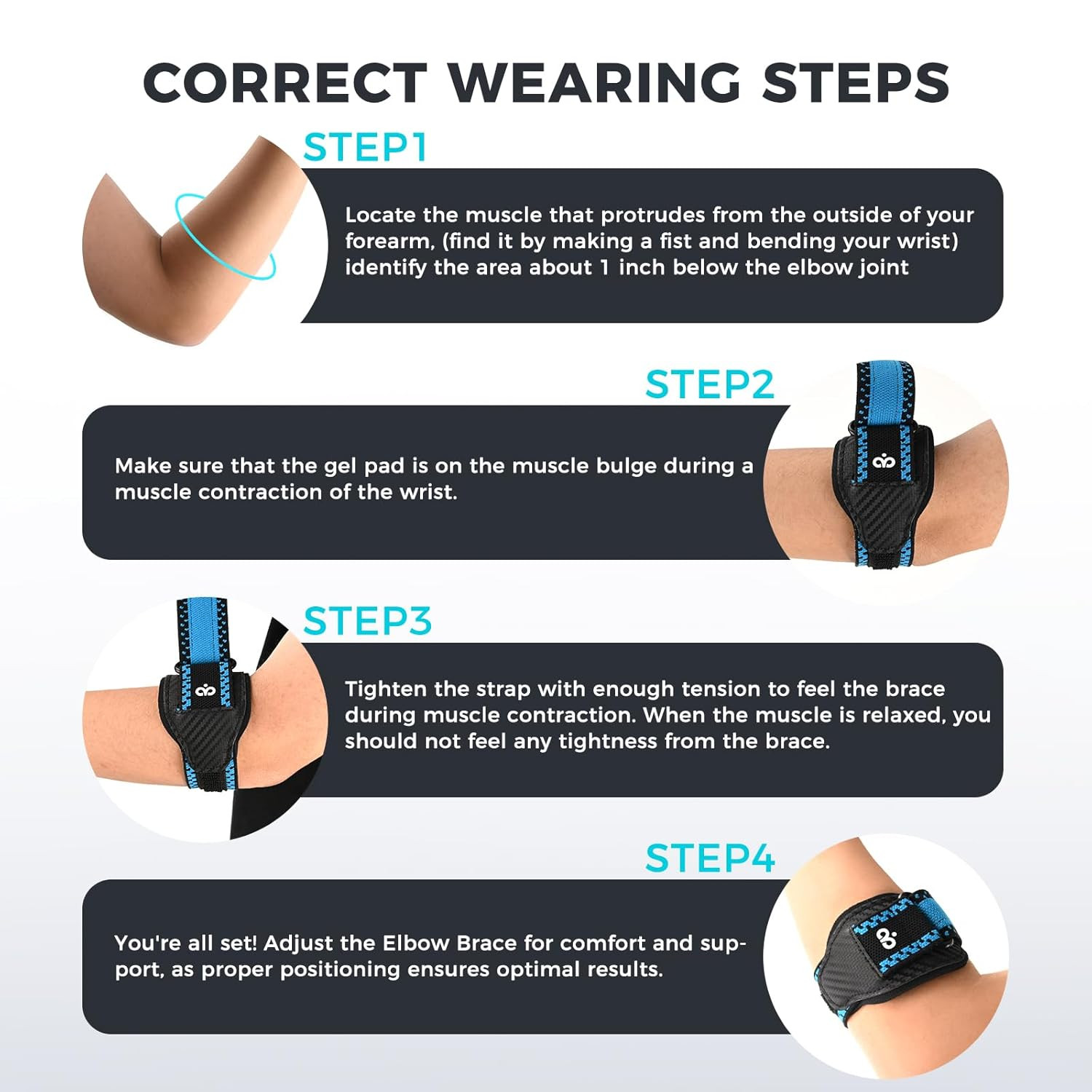 Tennis Elbow Brace for Men Women for Tendonitis,Tennis Elbow Strap with Gel P…