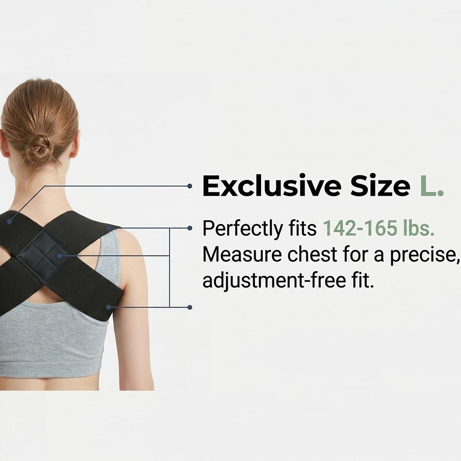 Invisible Back Posture Corrector for Women and Men | Breathable, Shoulder Brace
