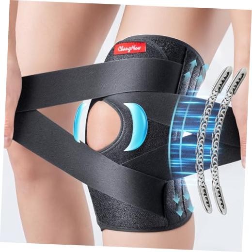 Medical Knee Brace for Women & Men,Knee Support with Side Medium Black