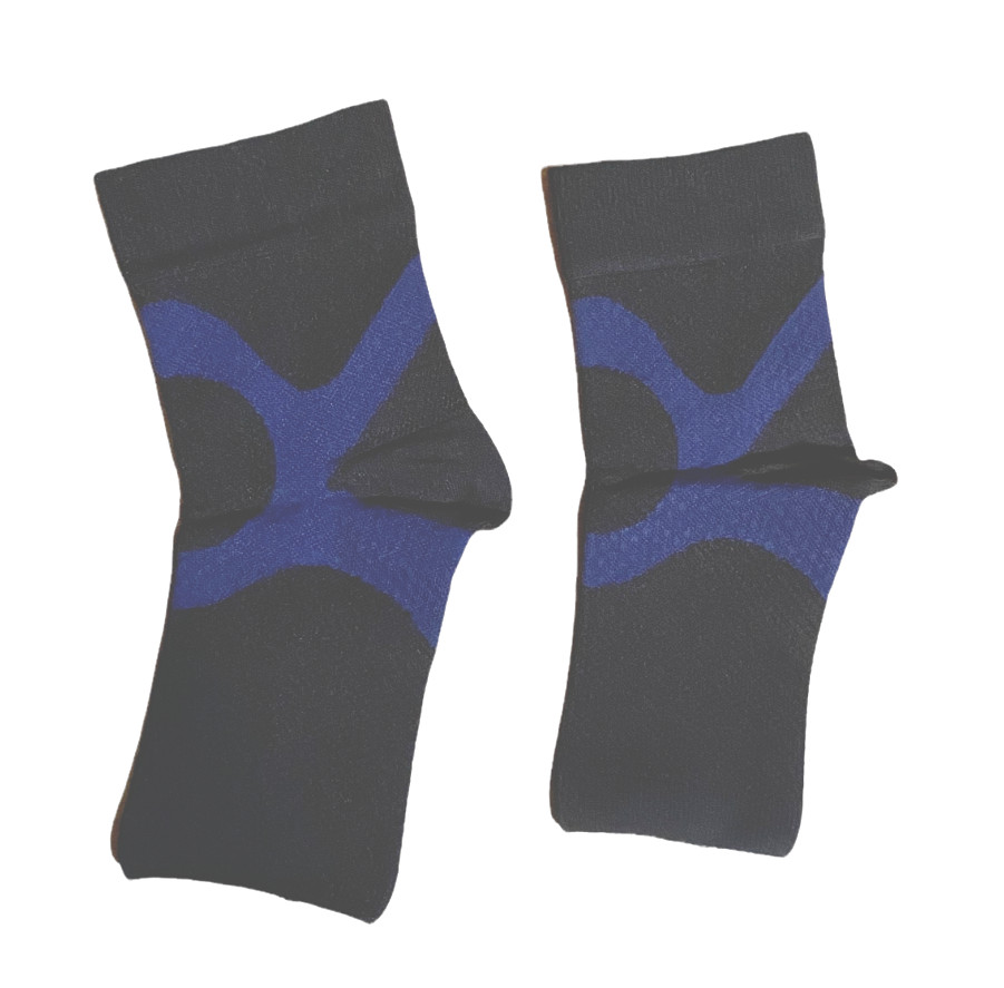 Two Pair Compression Sleeve Socks for Plantar Fasciitis w/ Open Toe – Men 10-13