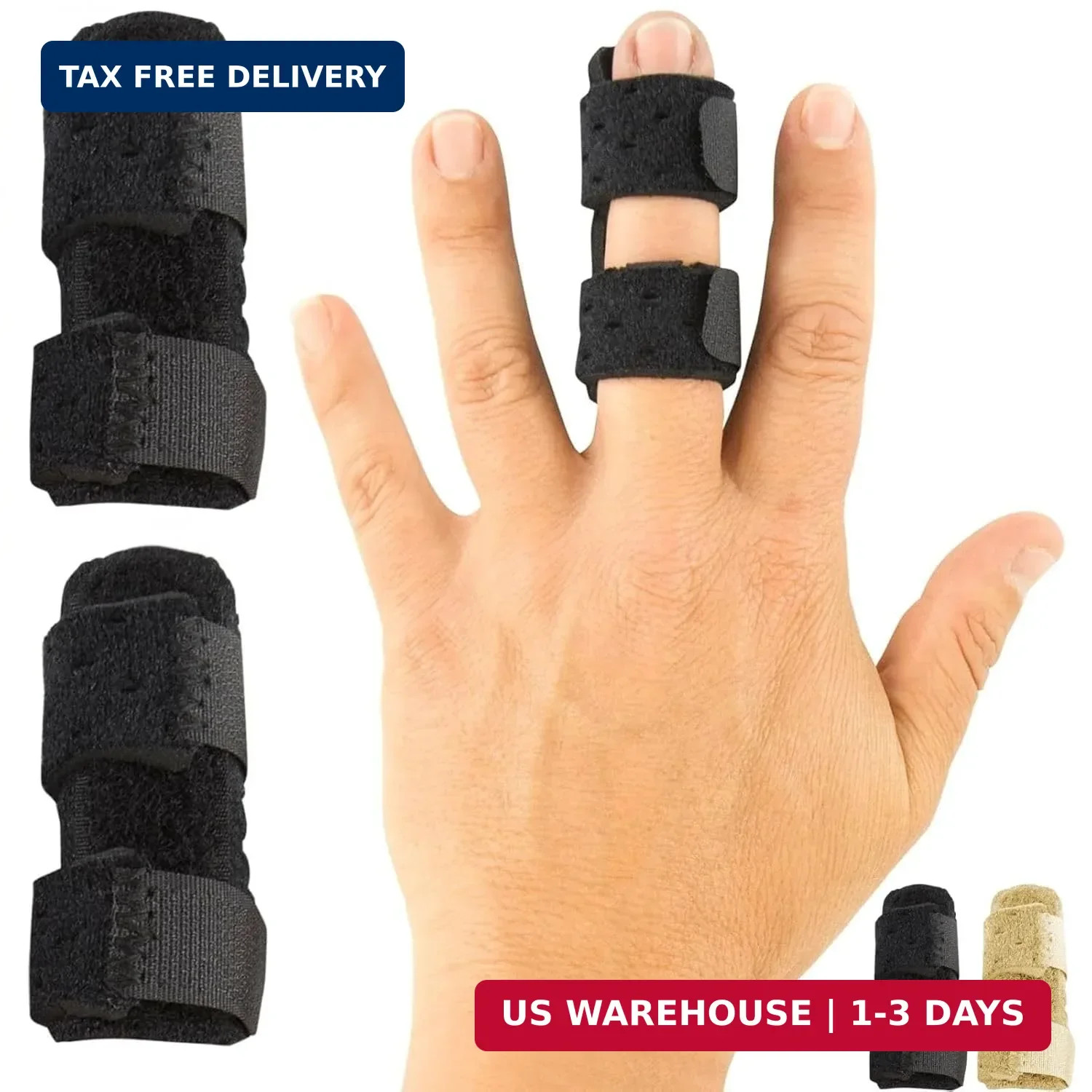 Vive Finger Splint (2 Pack) – Universal Finger Straightener – Broken and Trigger