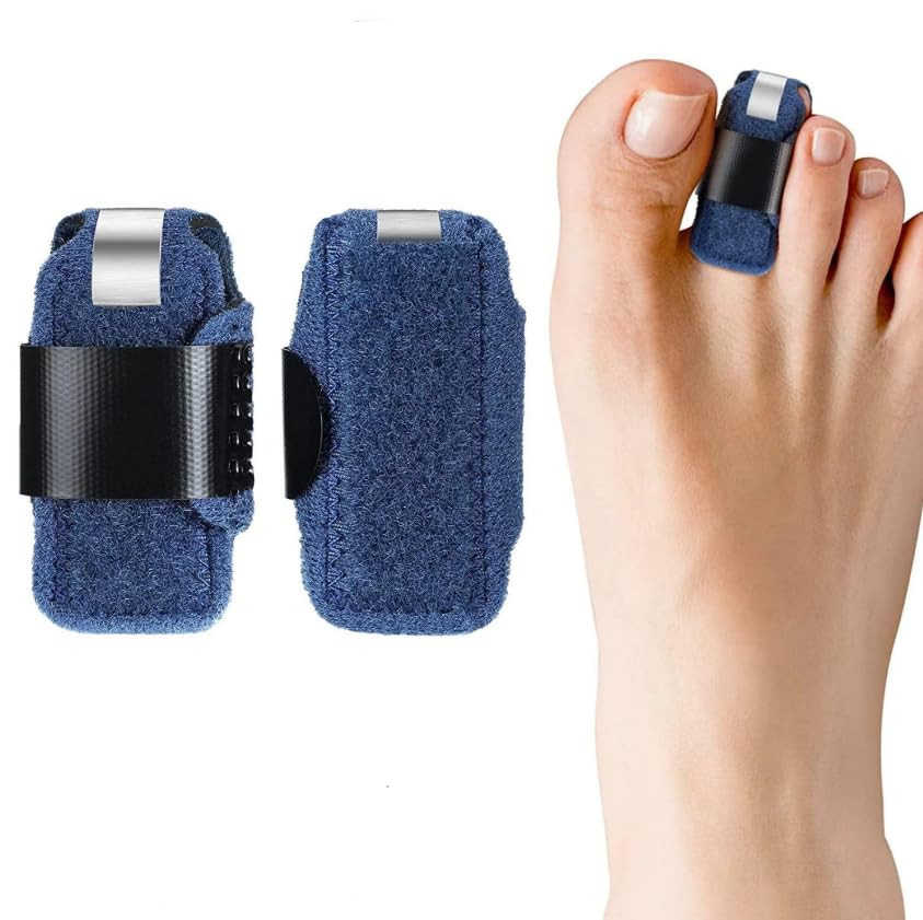2Pcs Blue Toe Splint for Broken Toe U-Shaped Toes Corrector Brace Toes Straighte