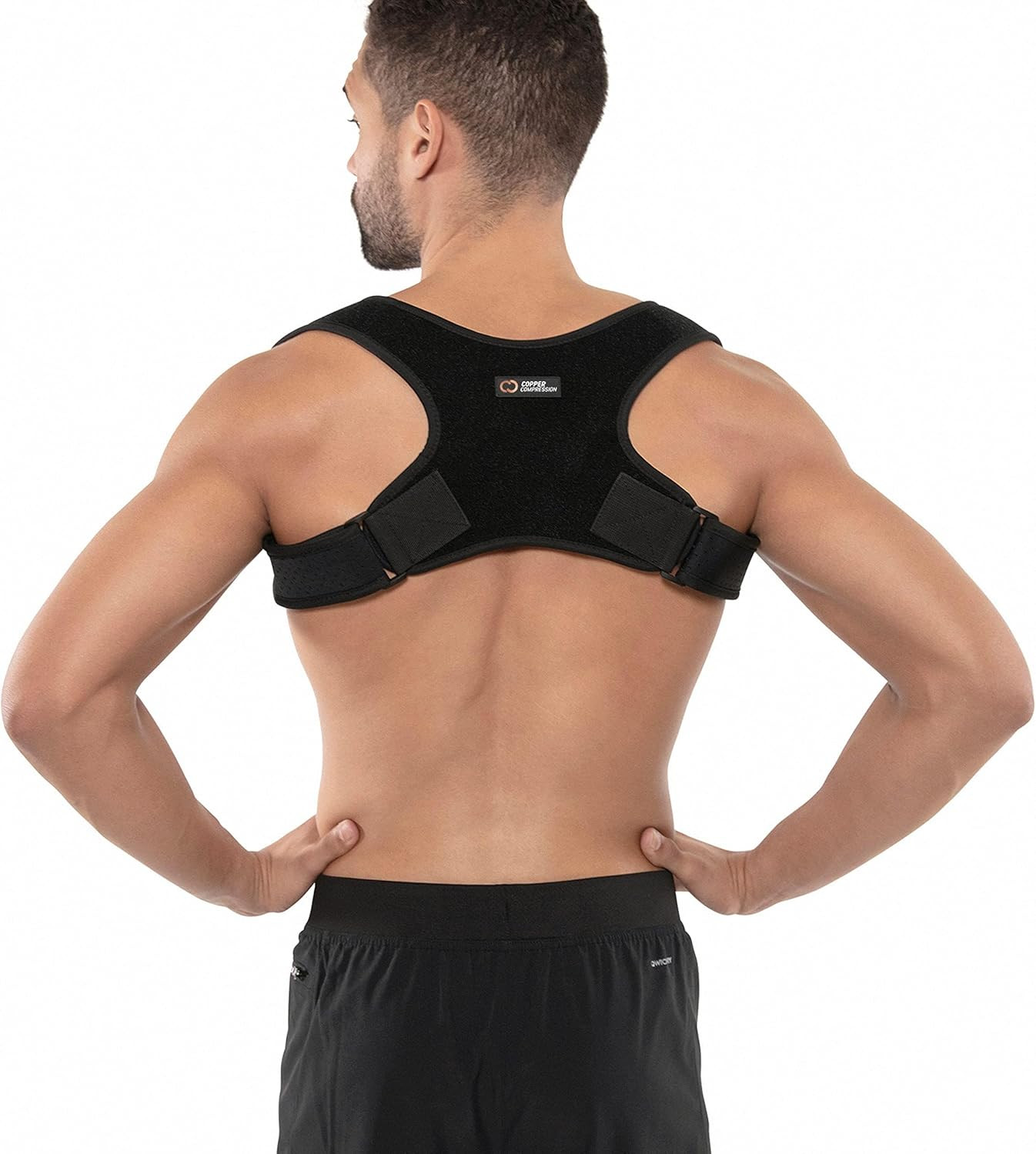 Posture Corrector for Men & Women – Adjustable Copper Infused Orthopedic Brace f