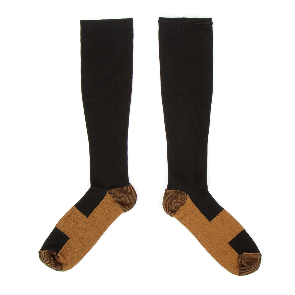 10 Pairs Copper Compression Socks 20-30mmHg Graduated Support Mens Womens S-XXL
