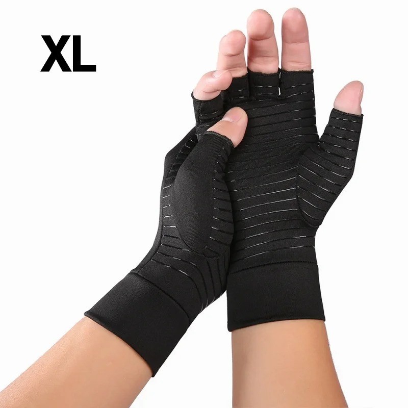Copper Arthritis Compression Gloves Hand Support Pain Relief Joint Self Care