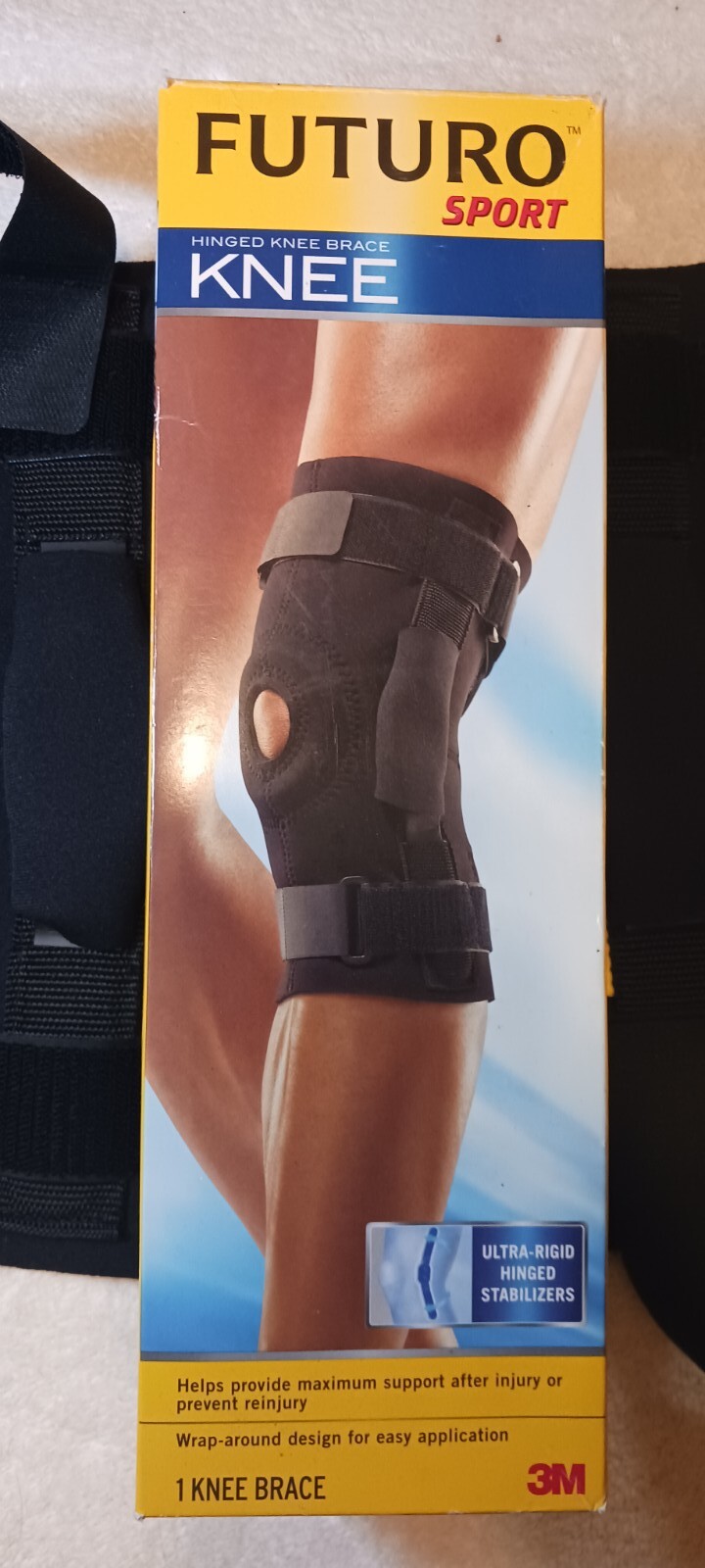 3M Futuro Sport Adjustable Firm Support Hinged Knee Brace 16″ – 19″ Fit Black