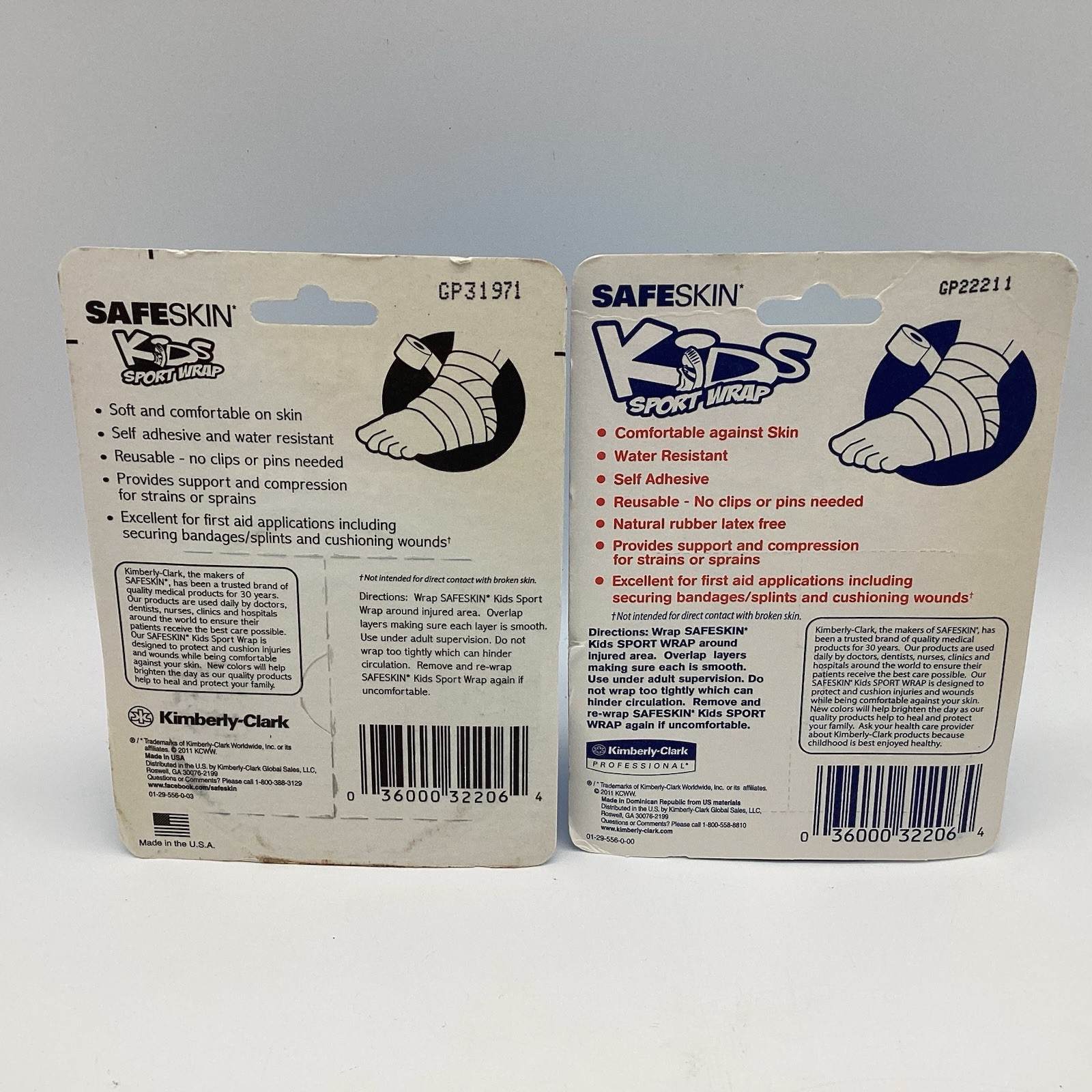 New SafeSkin Kids Sport Wrap Latex Free 2 rolls 2 Inch By 2.2 yds per roll NIP