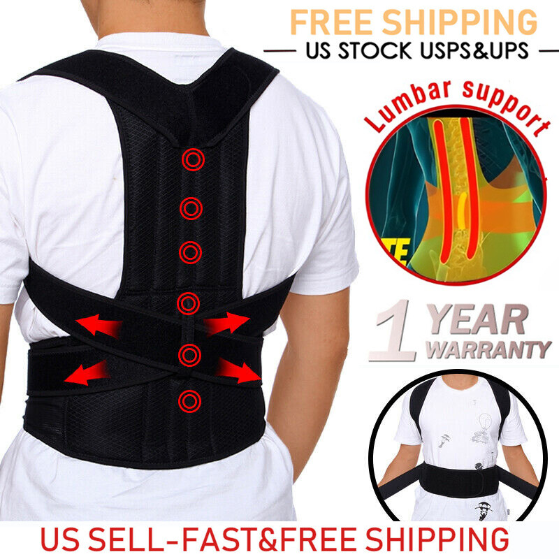 Hunchback Kyphosis Posture Corrector Back Support Brace Thoracic Shoulder Belt