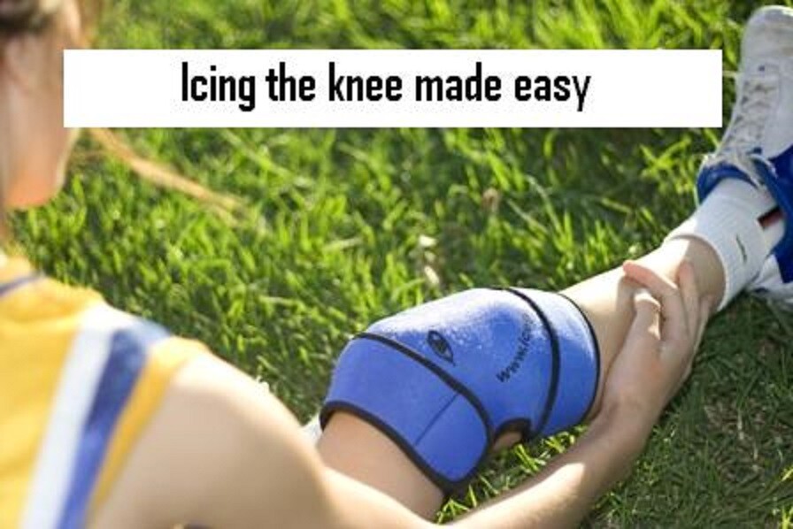 Icepackwrap Icing Ankles Knees Calf Wrap on Icepackwrap for Injury Management