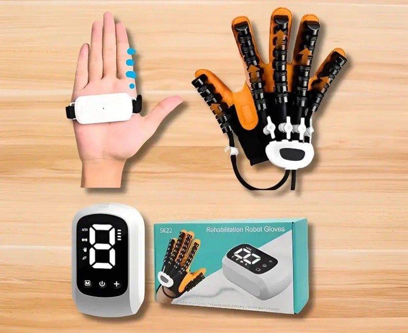 Left Hand Function Rehabilitation Robot Gloves for Finger Hemiplegia – LARGE