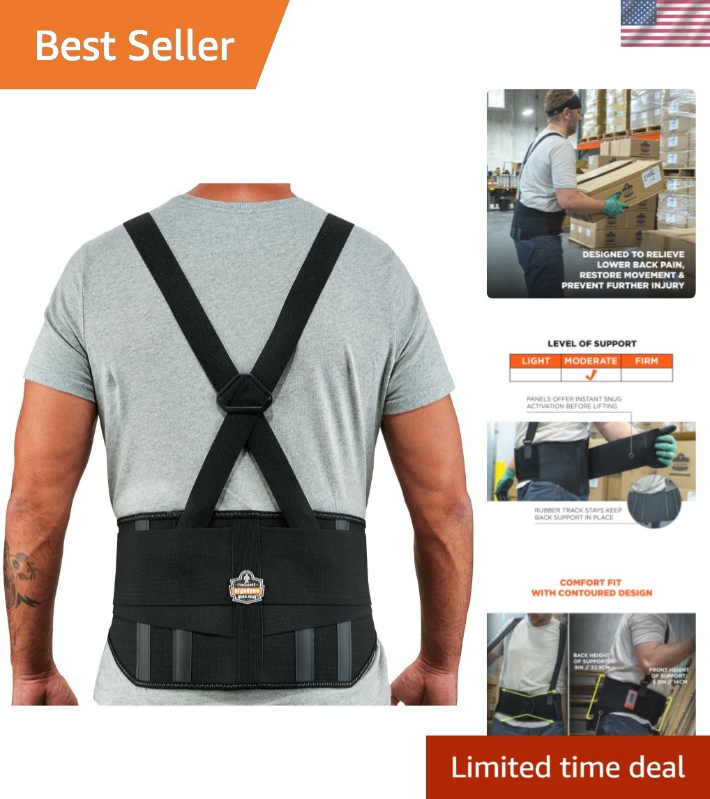 ProFlex 1600 Back Support Brace, 9″ Extended Support, High Cut Front For Mobi…