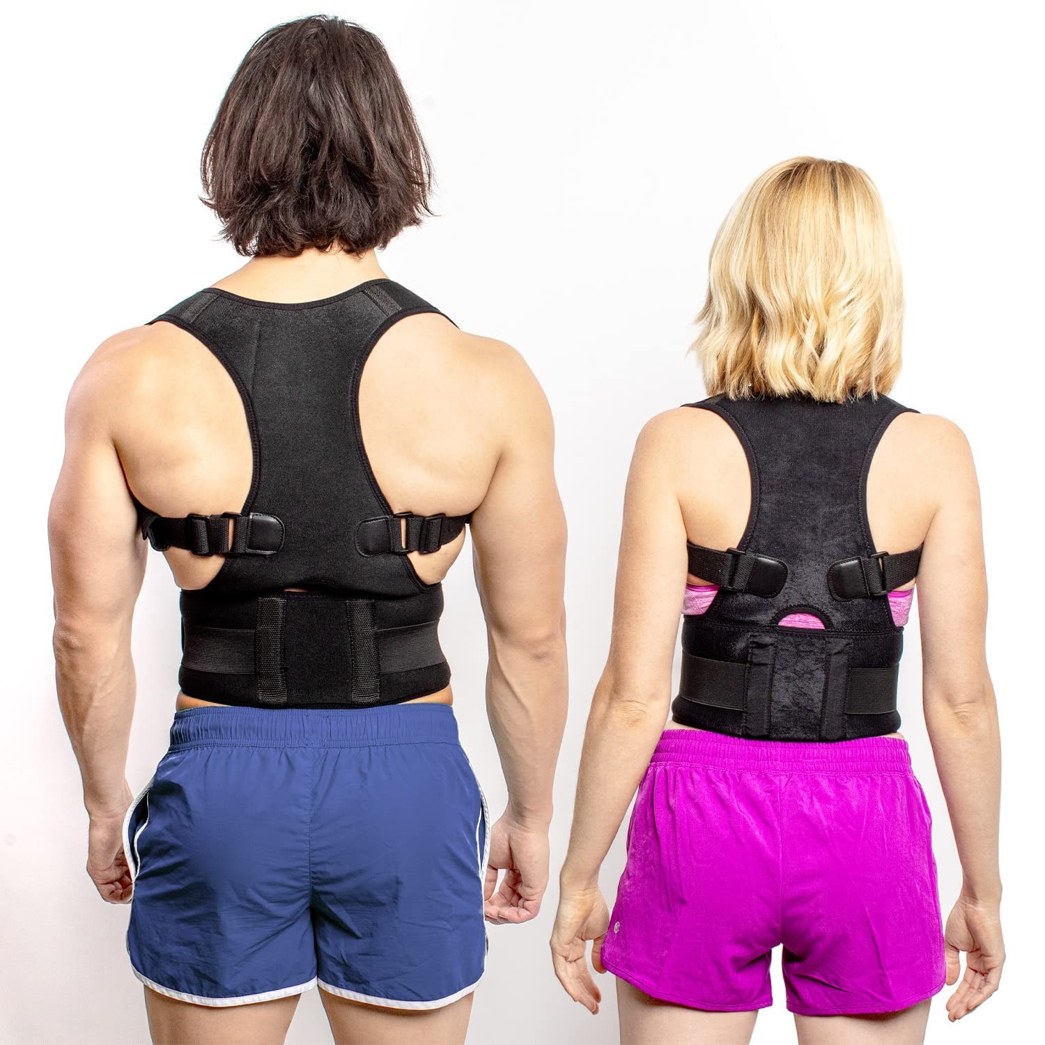 Thiposeam Posture Corrector for Men & Women – Adjustable Medium, Black