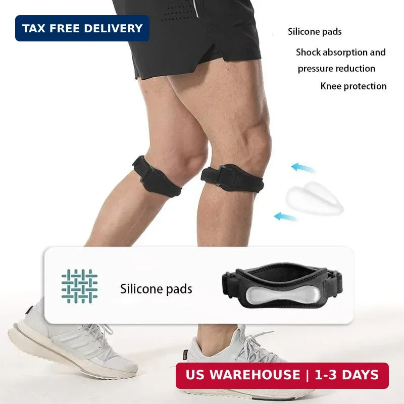 INOGIH 2 pcs Knee-Brace for Men Women Patella-Tendon-Knee-Support-Strap for Bask
