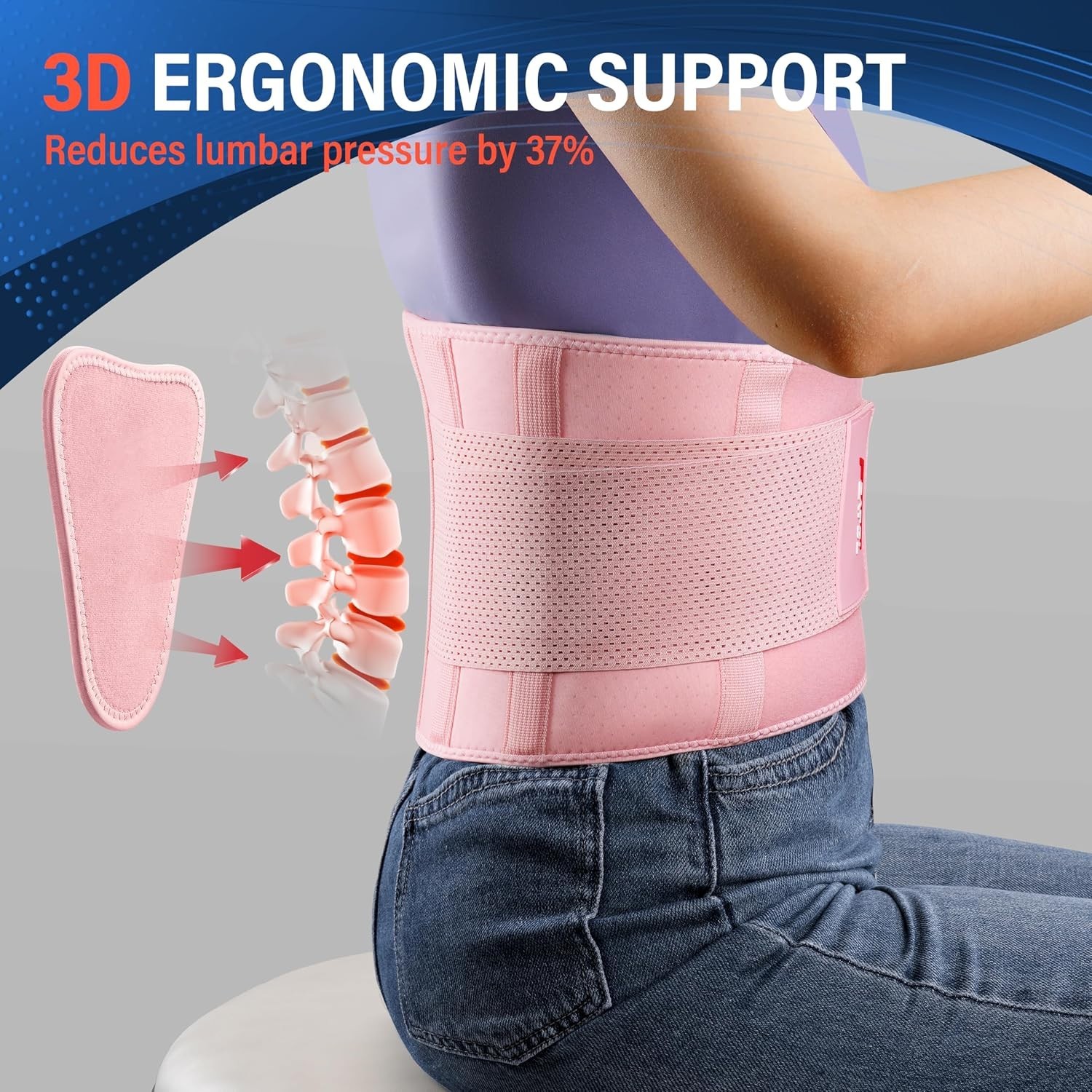 Comfortable Lumbar Support Belt for Heavy Lifting