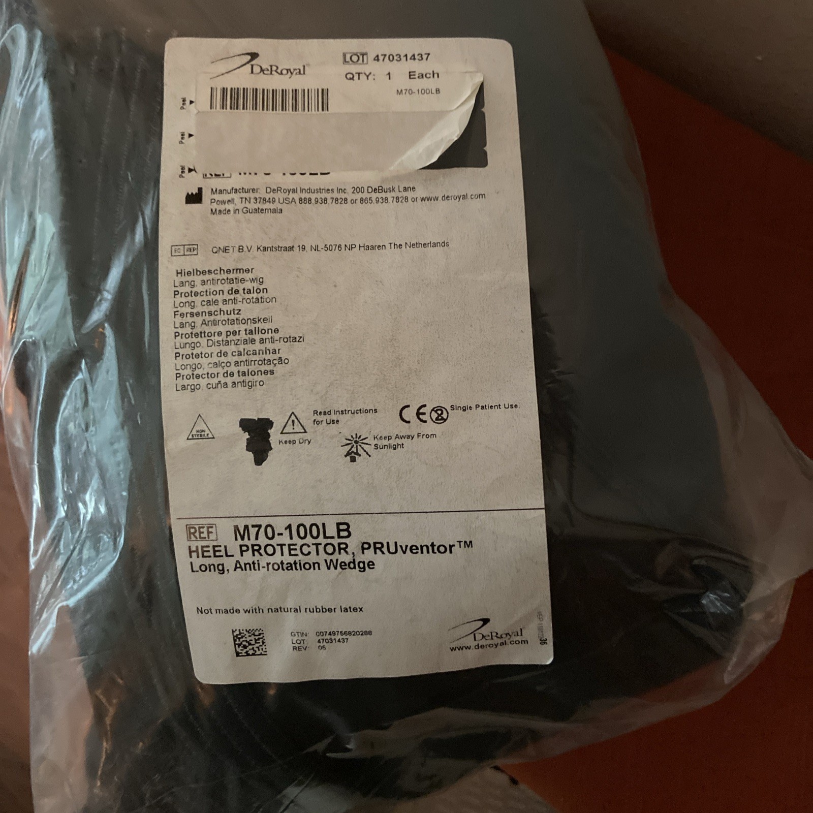 DeRoyal M70-100LB Heel Protector PRUventor Long Anti-Rotation Wedge – New