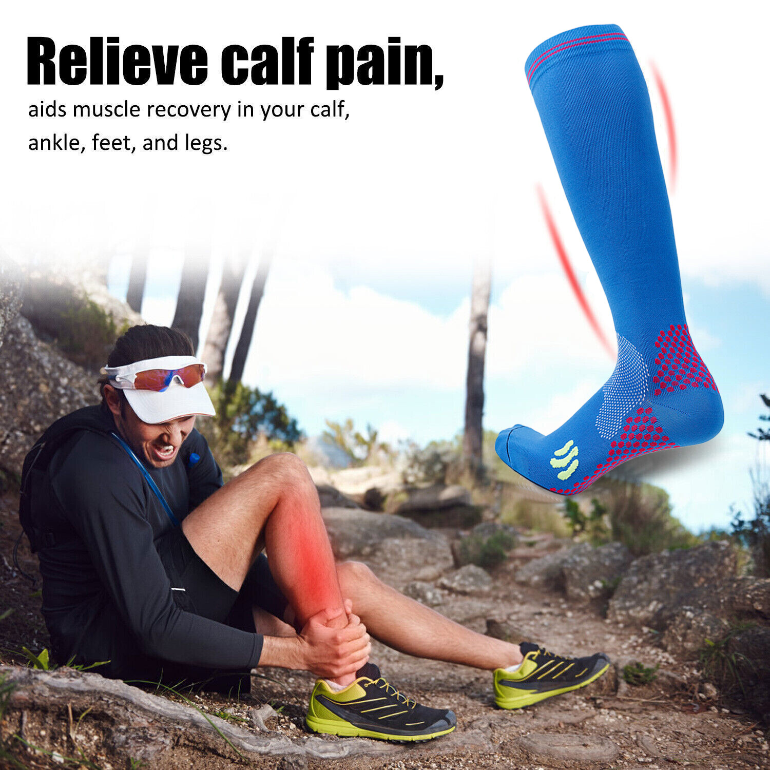 Nylon Compression Running Cushioned Sock & Sport Breathable Socks for Men Women