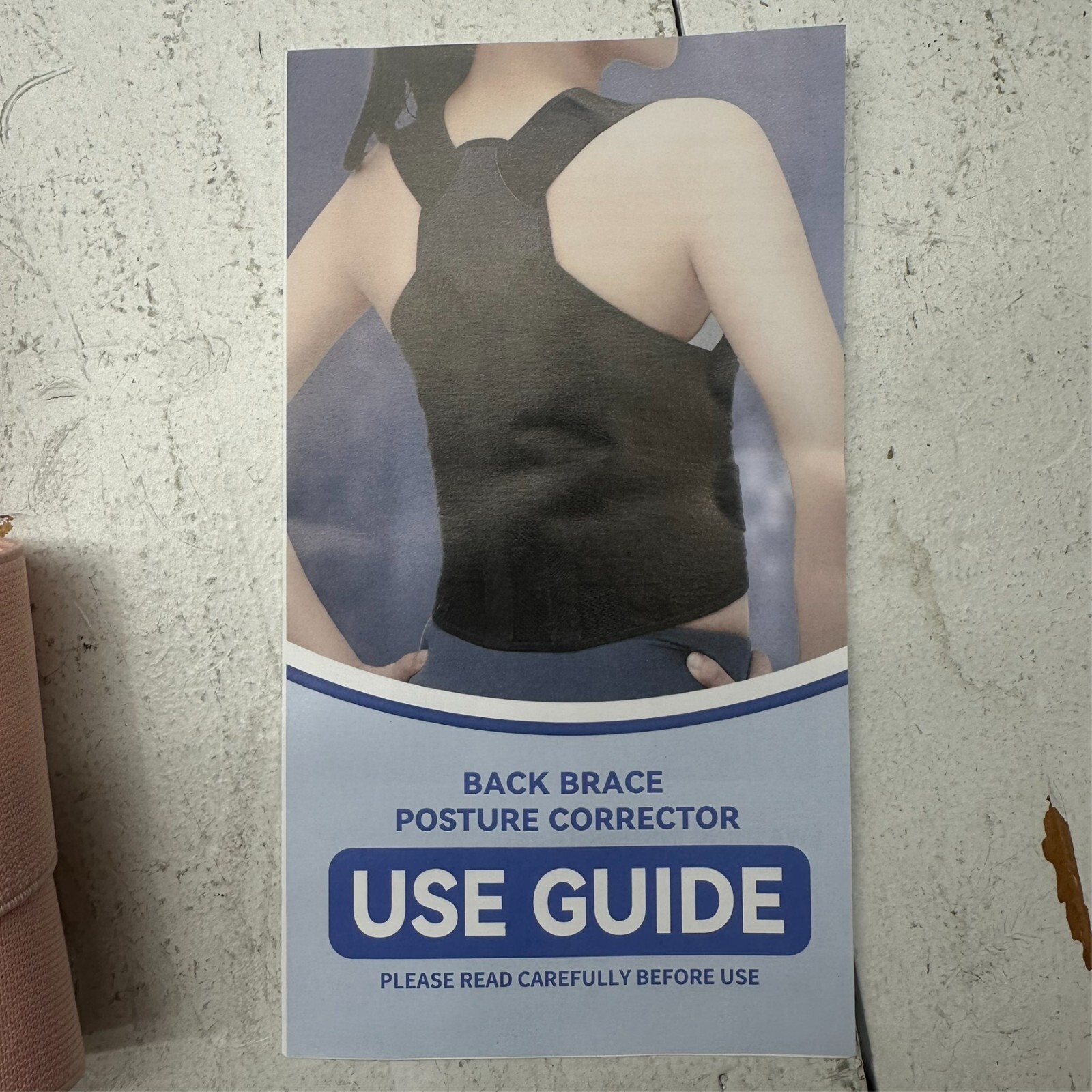 Sloworld Pink Adjustable Back Brace Posture Corrector Unisex Adults Size L NEW