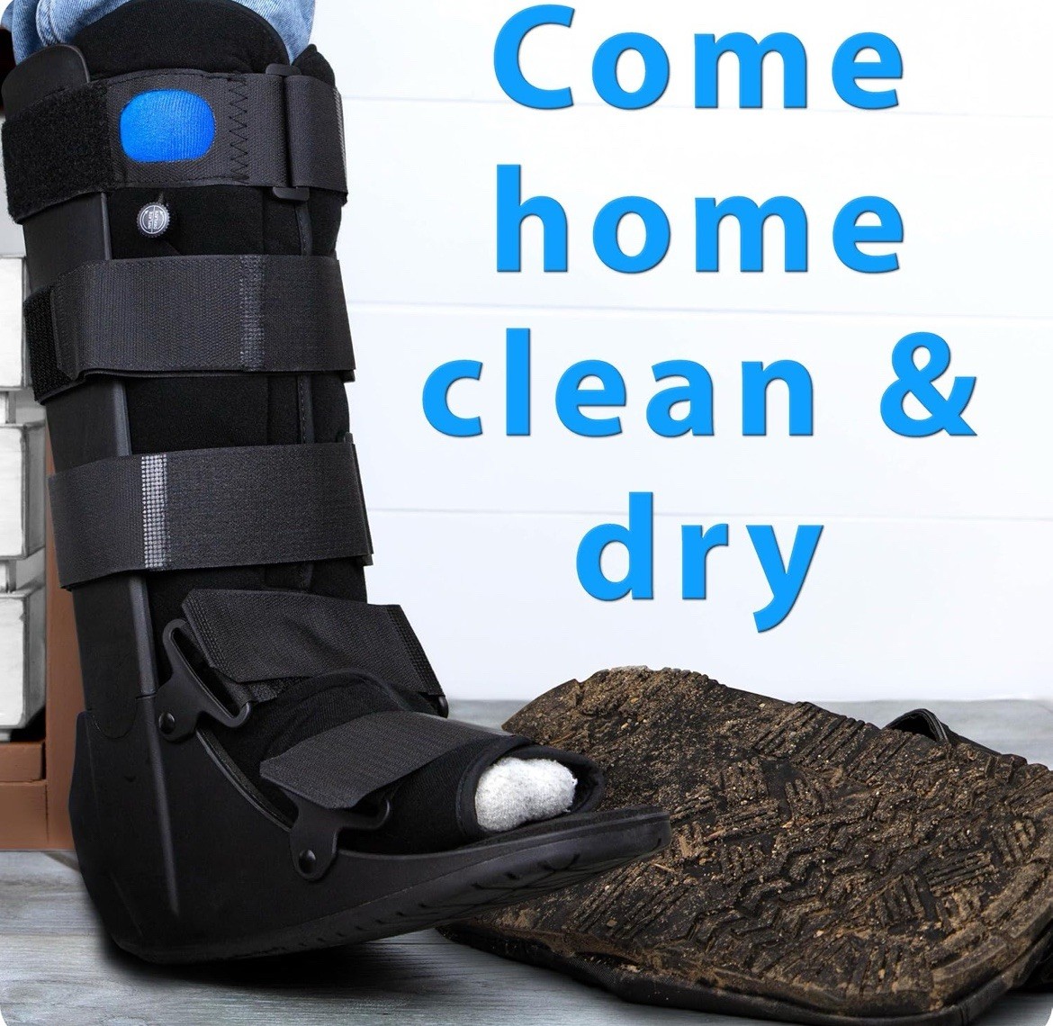 Omeer Water Resistant Walking Boot Cover Medical & Orthopedic Large Open Box!