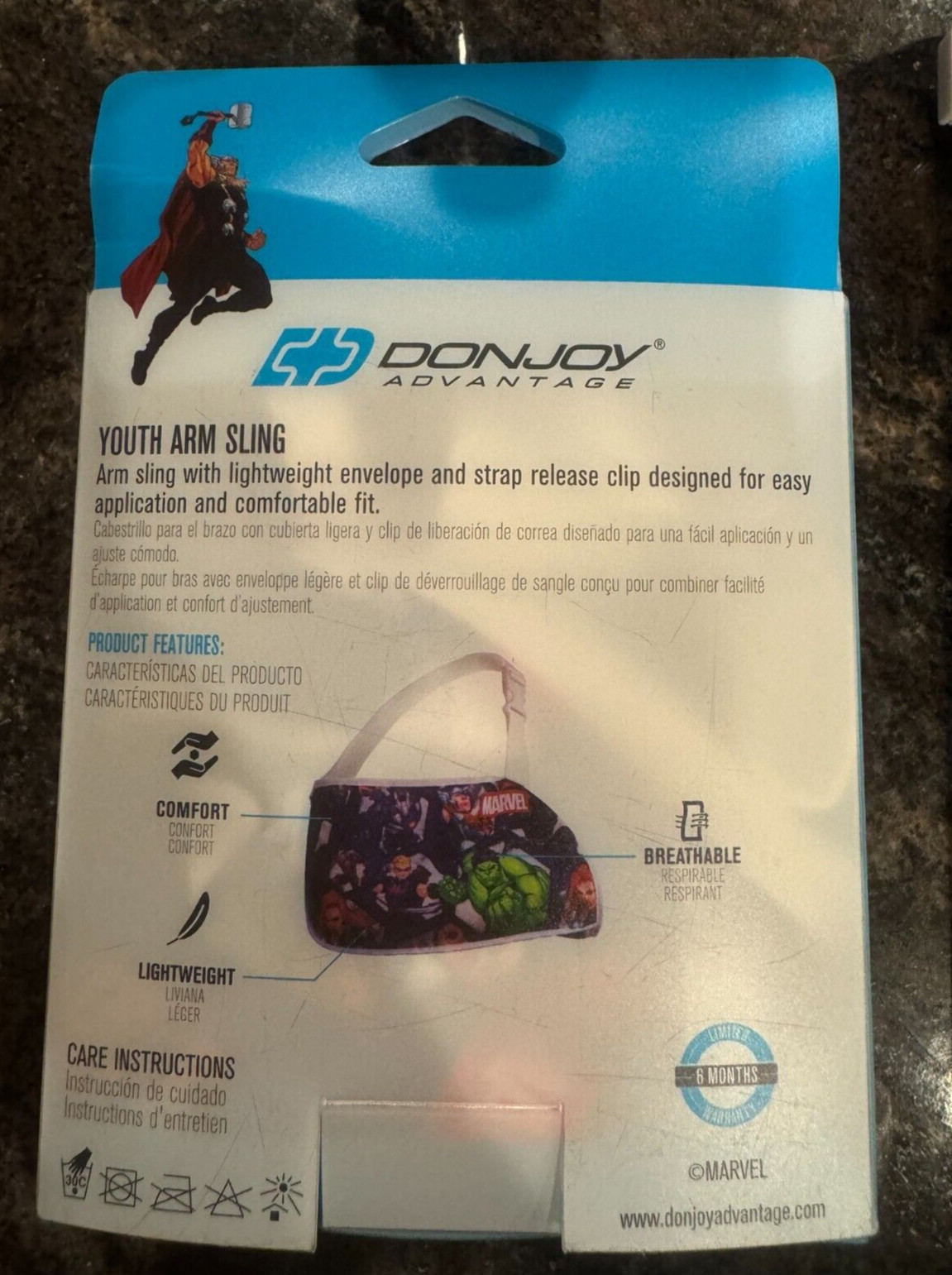 DonJoy Advantage Marvel Avengers “Youth” Adjustable Arm Sling Shoulder