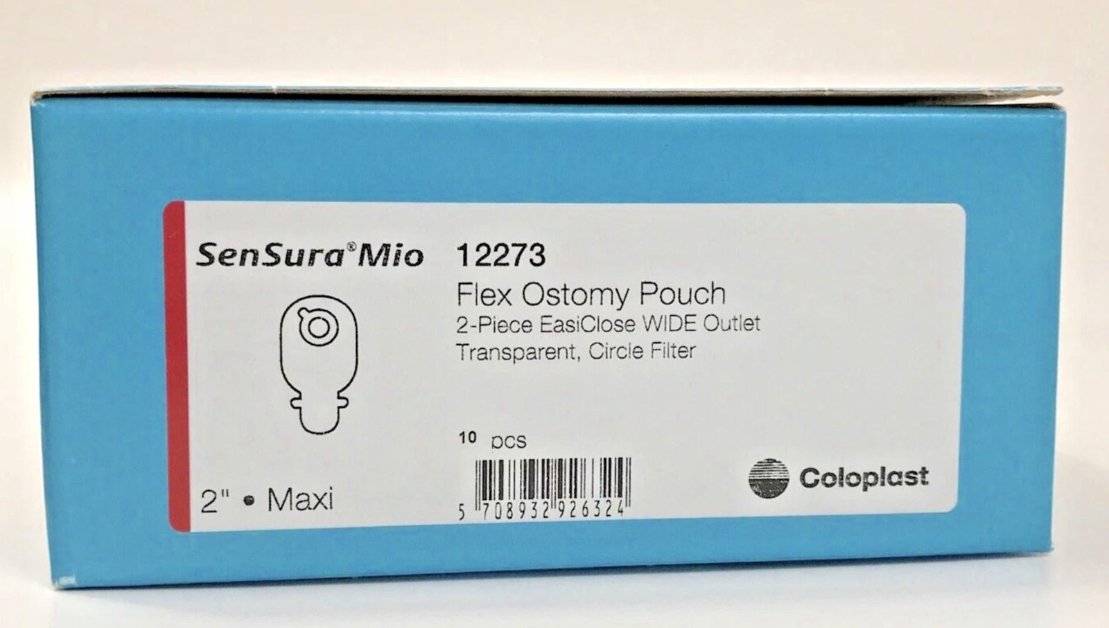 Coloplast 12273 SenSura Mio Flex Ostomy Pouches 2” Maxi Expires 10/2027
