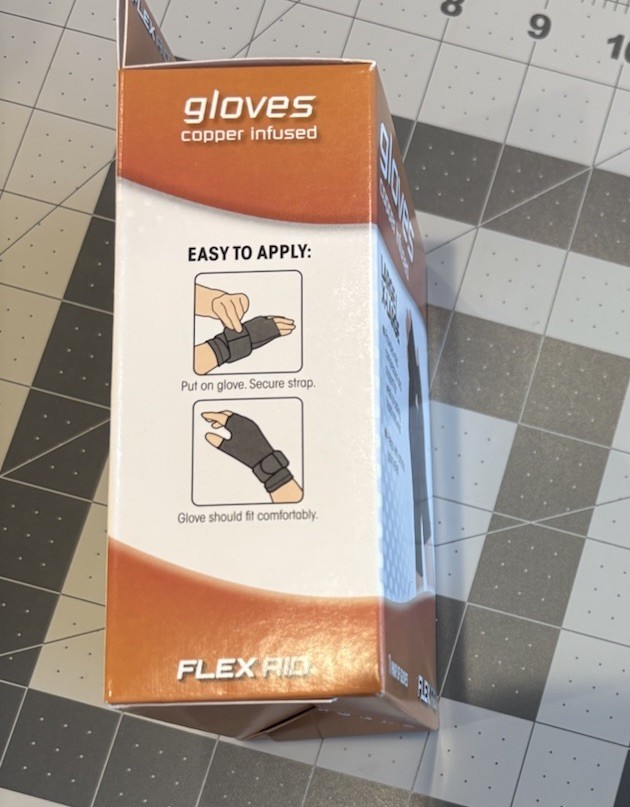 Flex Aid Gloves Copper Infused Large/X-Large 1 Pair Helps With Arthritis!!