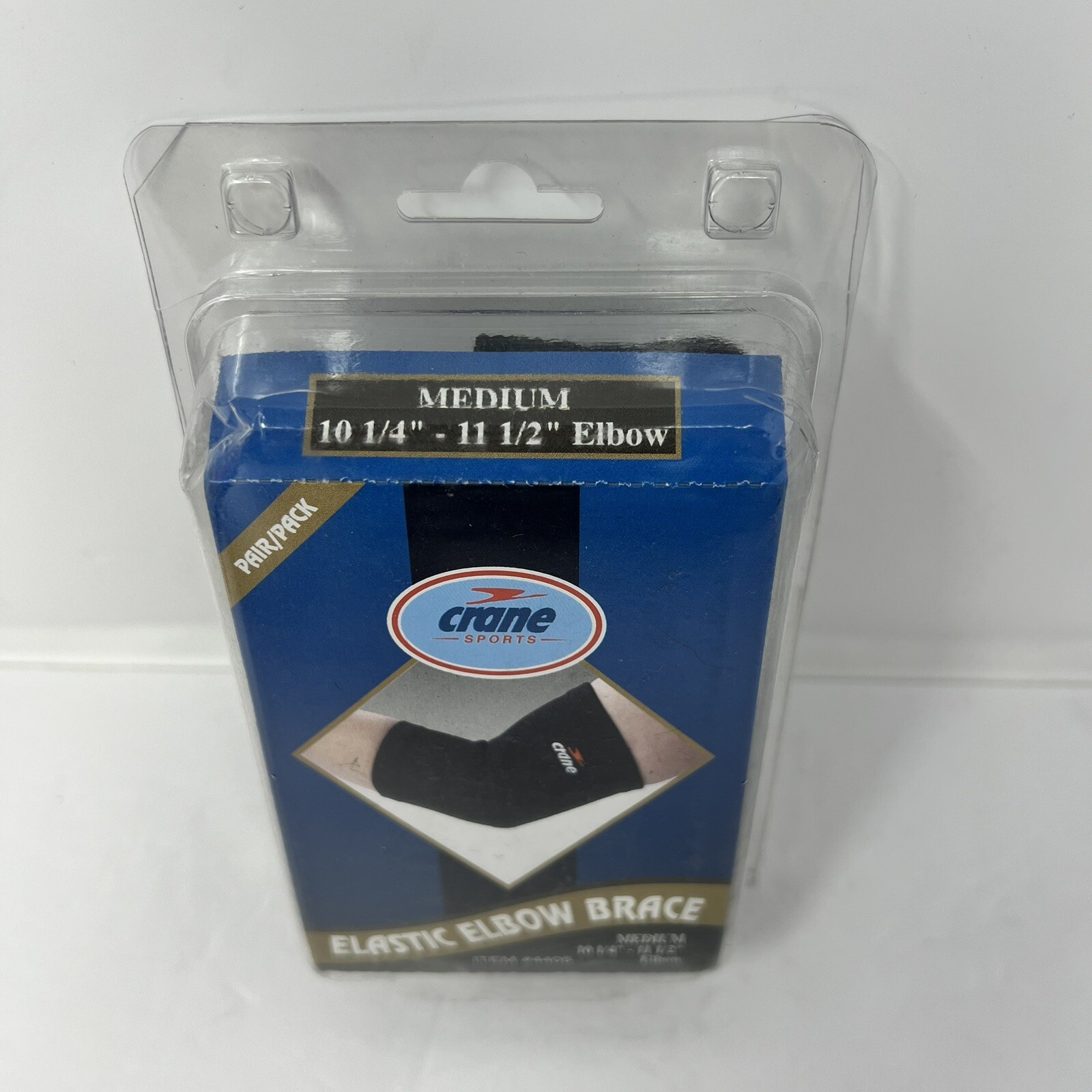 Crane Sports Elastic Elbow Support Brace Black Medium 10 1/4 – 11 1/2 Brand New
