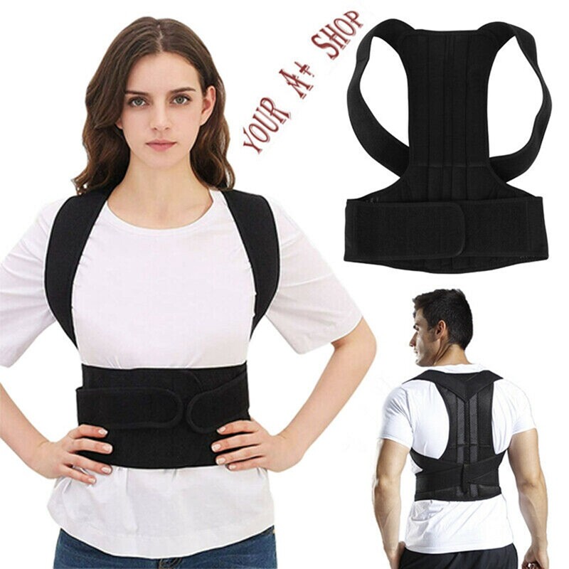 Ajustable Faja Cinturon Corrector de Postura Soporte de Espalda y Columna Lumbar
