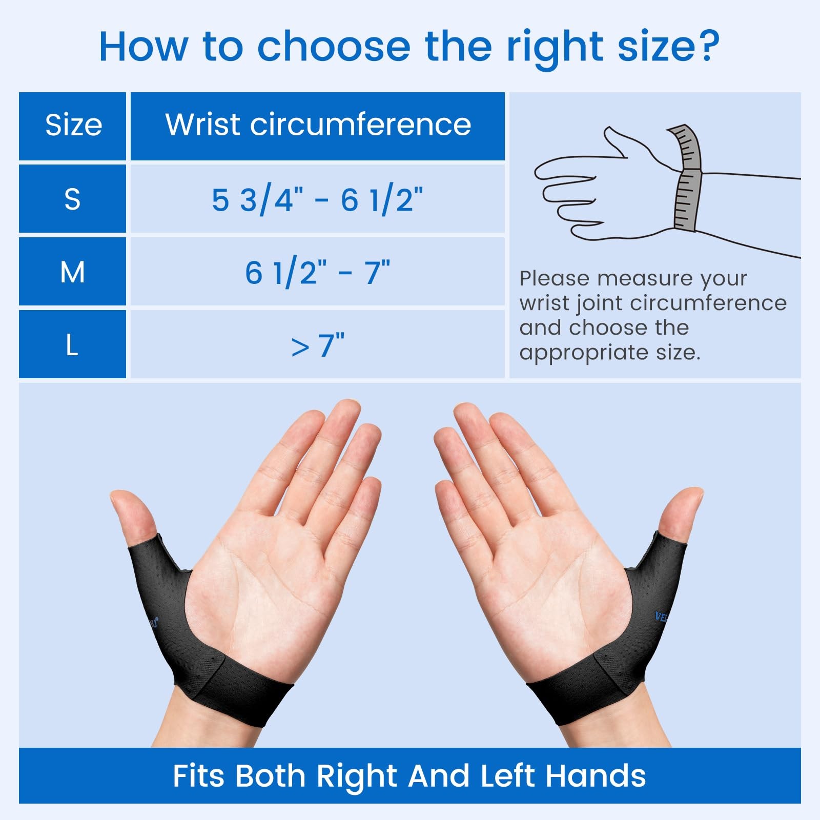 Elastic Thumb Wrist Brace (Pack of 2), Splashproof Compression Sleeve for Art…