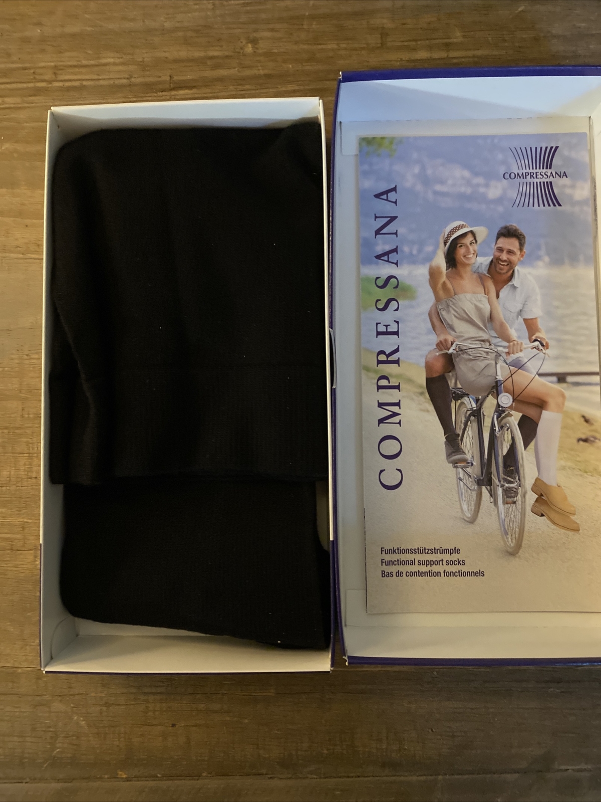 Compressana Twists Knee High Compression Stocking Made in Germany Black