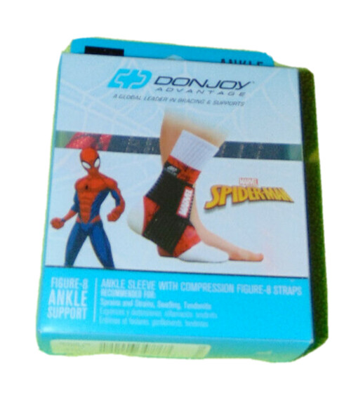 DonJoy Spider-Man Ankle Support Brace Pediatric Figure 8 Compression New